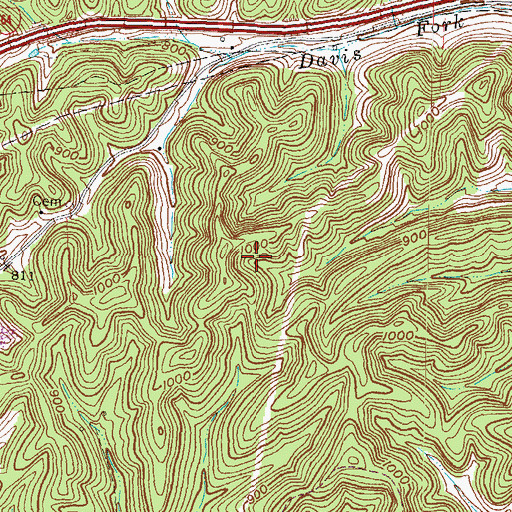 Topographic Map of Carter County, KY