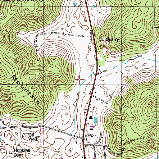 Topographic Map of Clinton County, KY