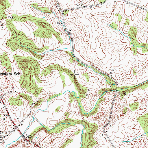 Topographic Map of Crittenden County, KY