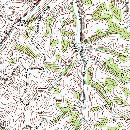 Topographic Map of Garrard County, KY