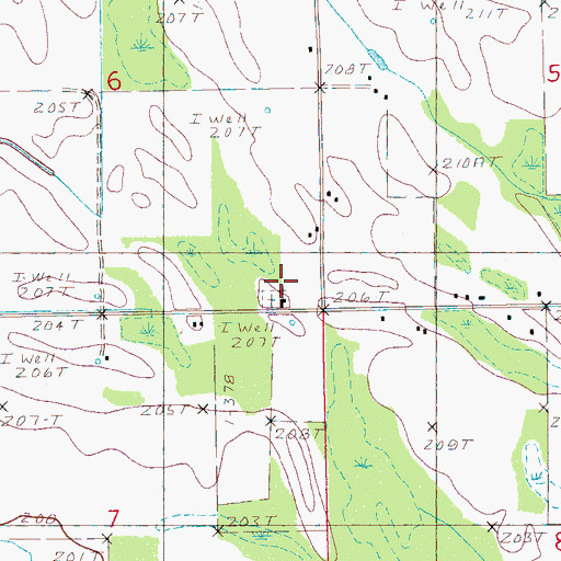 Topographic Map of Mars Hill Church, AR