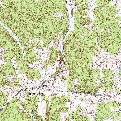 Topographic Map of Hancock County, KY