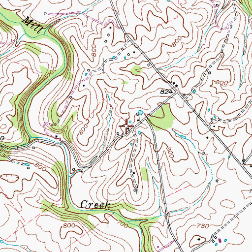 Topographic Map of Harrison County, KY