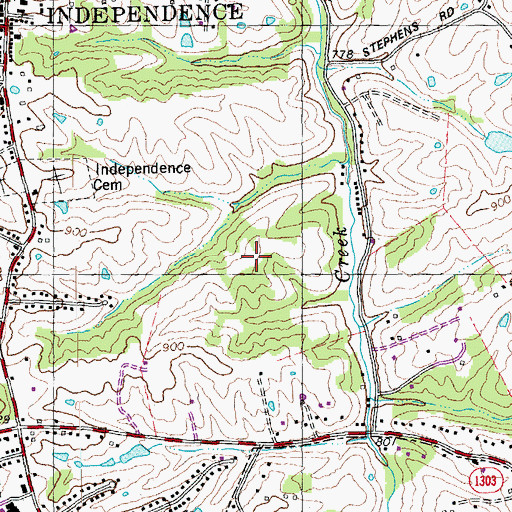 Topographic Map of Kenton County, KY