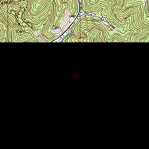 Topographic Map of Knott County, KY
