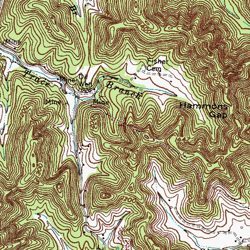 Topographic Map of Knox County, KY