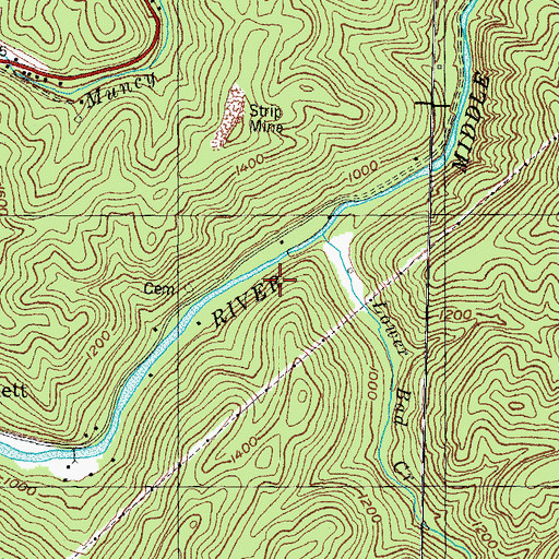 Topographic Map of Leslie County, KY
