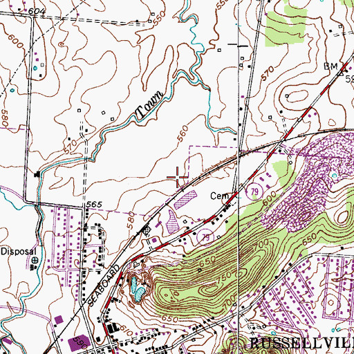 Topographic Map of Logan County, KY