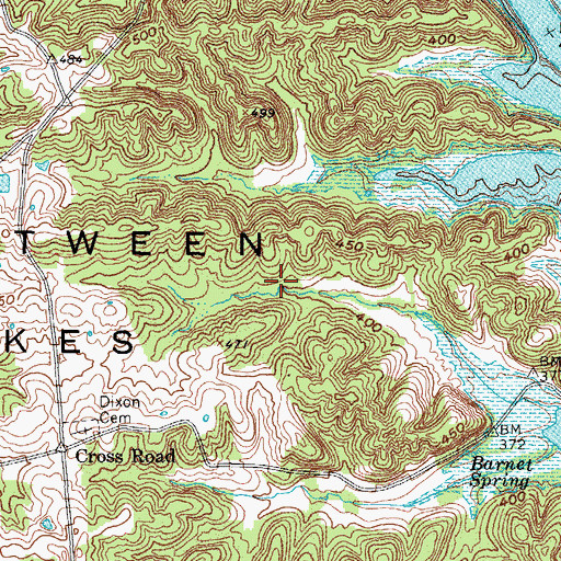 Topographic Map of Lyon County, KY