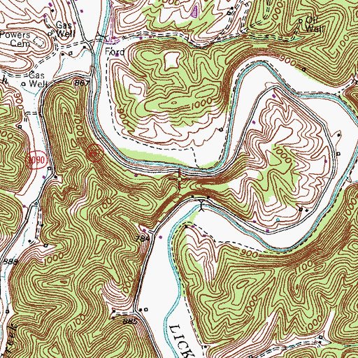 Topographic Map of Magoffin County, KY