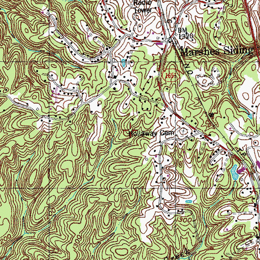 Topographic Map of McCreary County, KY