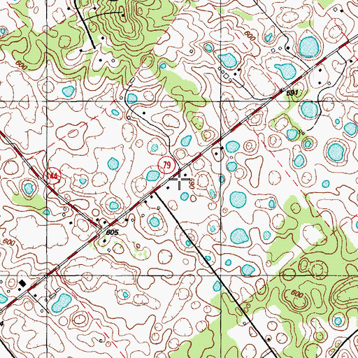 Topographic Map of Meade County, KY