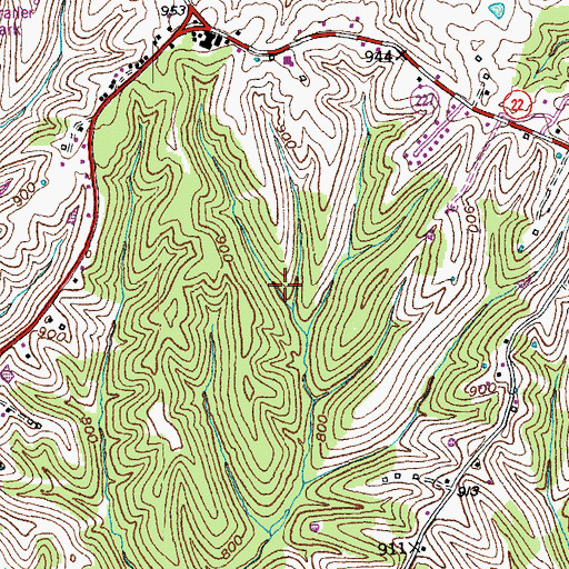 Topographic Map of Owen County, KY