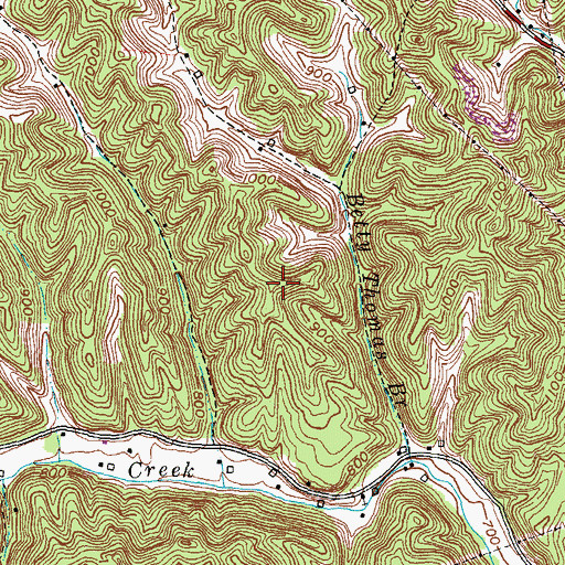 Topographic Map of Owsley County, KY