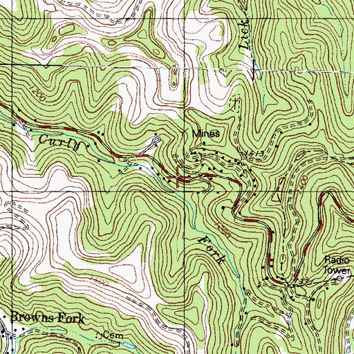 Topographic Map of Perry County, KY
