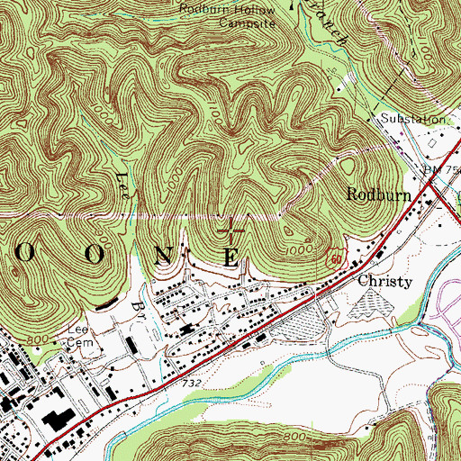 Topographic Map of Rowan County, KY