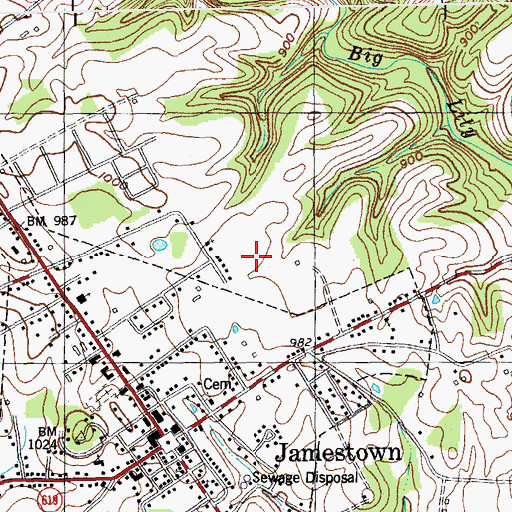 Topographic Map of Russell County, KY
