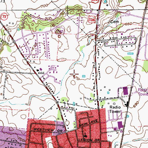 Topographic Map of Simpson County, KY