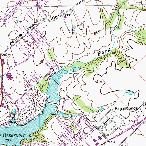 Topographic Map of Taylor County, KY