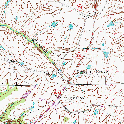 Topographic Map of Washington County, KY