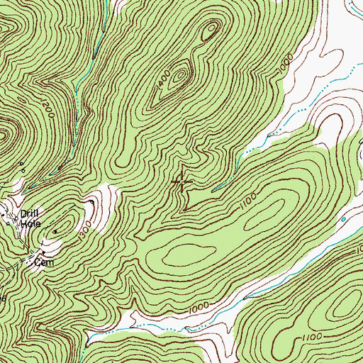 Topographic Map of Wayne County, KY