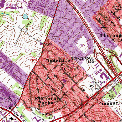 Topographic Map of Radcliffe, KY