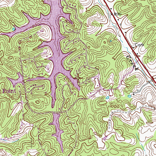 Topographic Map of Mallard Point, KY