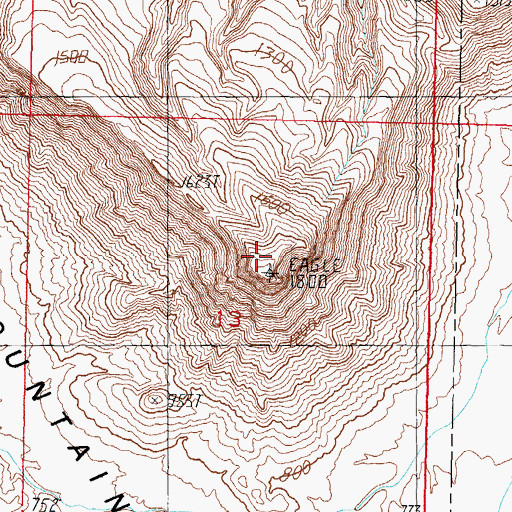 Topographic Map of Aguila Mountains, AZ