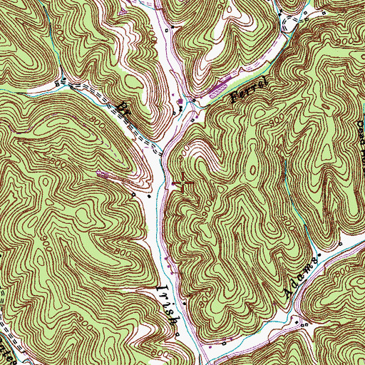 Topographic Map of Chestnut Grove School (historical), KY