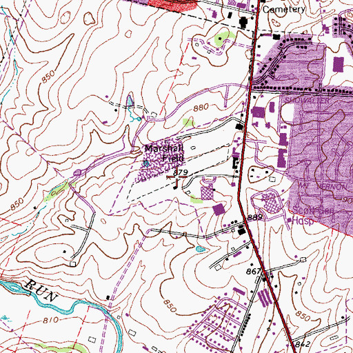 Topographic Map of Marshall Field (historical), KY