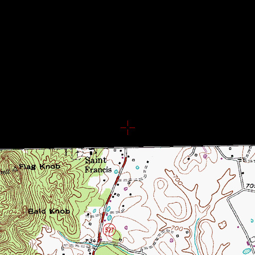 Topographic Map of Saint Francis, KY