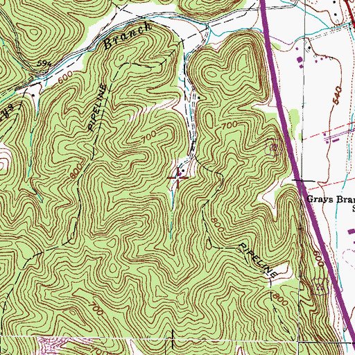 Topographic Map of Reed Landing Post Light, KY