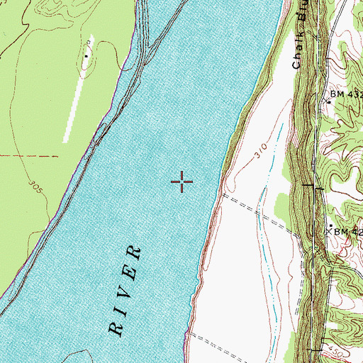 Topographic Map of Muscovalley Post Light, KY
