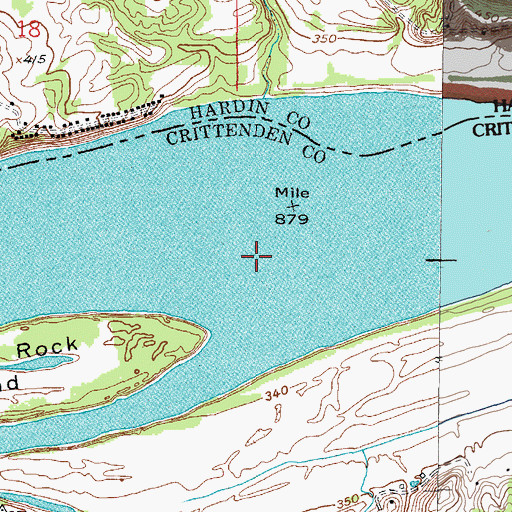 Topographic Map of Fords Ferry Post Light (historical), KY