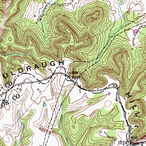 Topographic Map of Muldraugh Hill, KY
