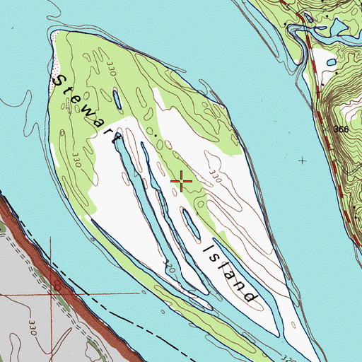 Topographic Map of Stewart Island, KY