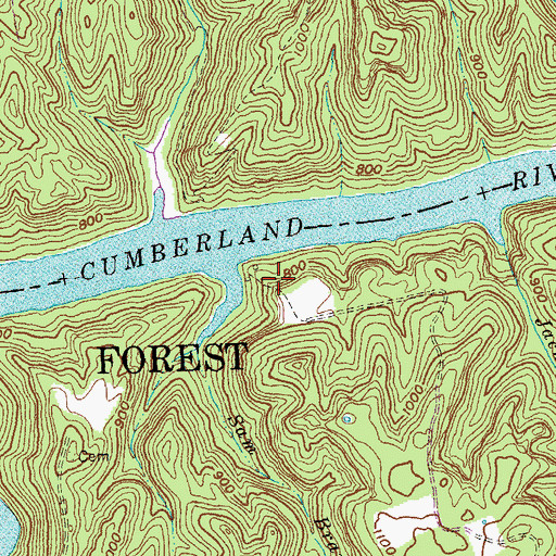 Topographic Map of Sam Branch Shelter Campground, KY