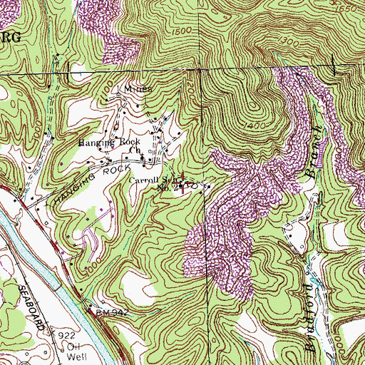 Topographic Map of Carroll School Number 2, KY