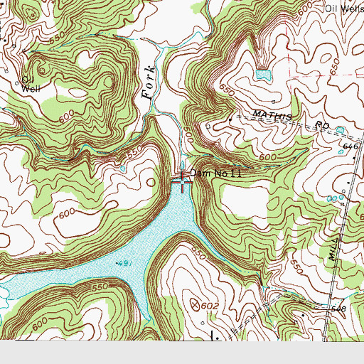 Topographic Map of Dam Number 11, KY