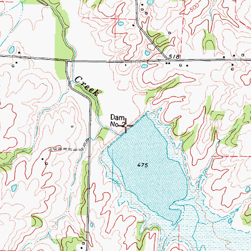 Topographic Map of Dam Number 2, KY