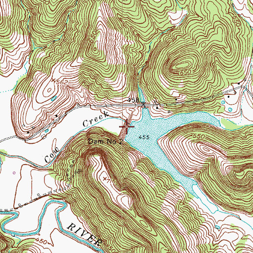 Topographic Map of Dam Number 2, KY
