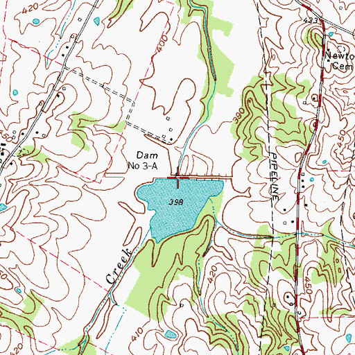 Topographic Map of Dam Number 3-A, KY