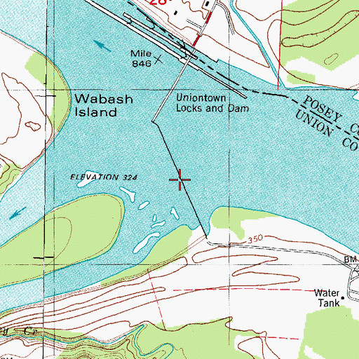 Topographic Map of Dam Number 49, KY