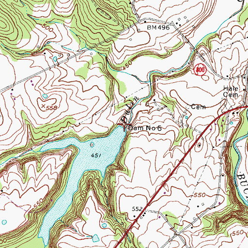 Topographic Map of Dam Number 6, KY