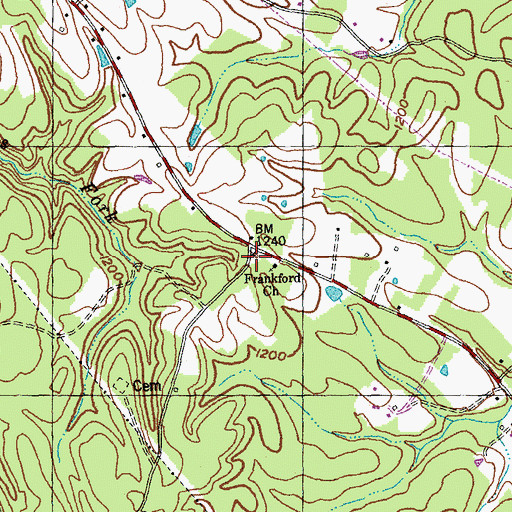 Topographic Map of Frankford School Number 1, KY