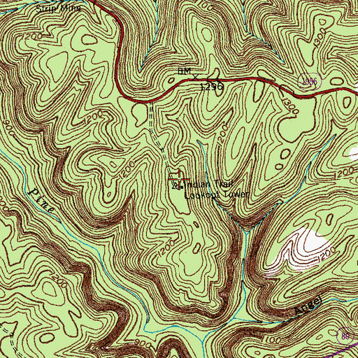 Topographic Map of Indian Trail Lookout Tower, KY