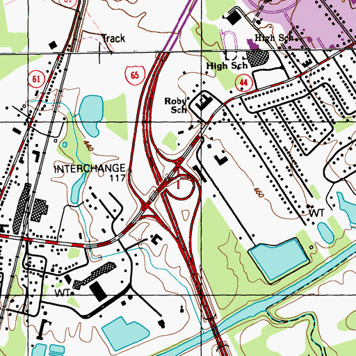 Topographic Map of Interchange 5, KY