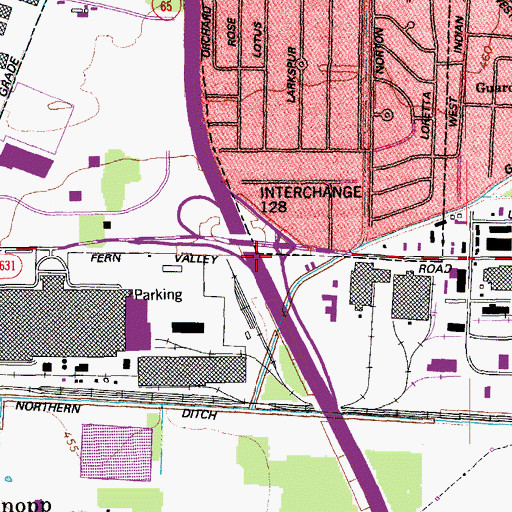 Topographic Map of Interchange 5, KY
