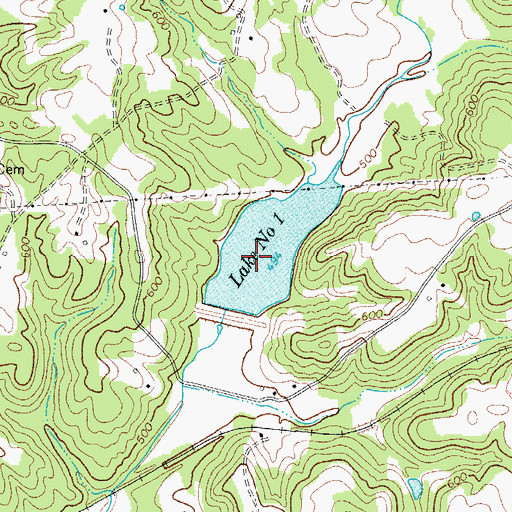 Topographic Map of Lake Number 1, KY