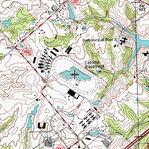 Topographic Map of Latonia Racetrack, KY